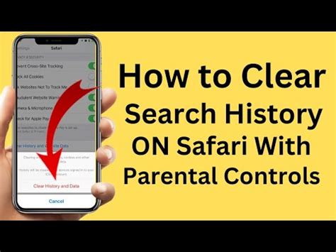 how to delete search history on iphone with parental controls