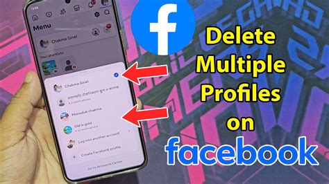how to delete second profile on facebook android