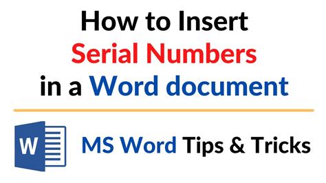how to delete serial number in word