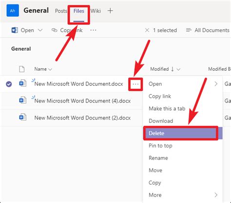 how to delete shared files