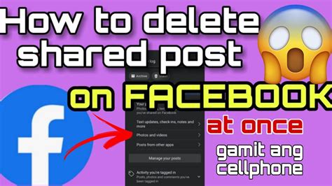 how to delete shared post in facebook at once on iphone