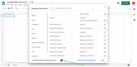 how to delete sheet in google sheets shortcut