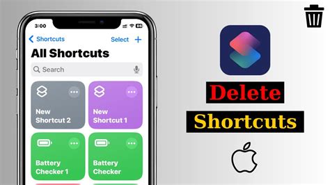 how to delete shortcuts on iphone 13