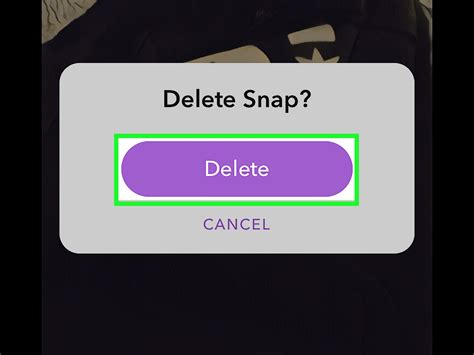 how to delete snap on android