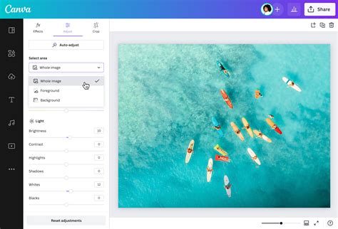 how to delete something from a picture on canva