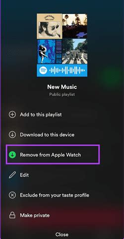 how to delete spotify on apple watch