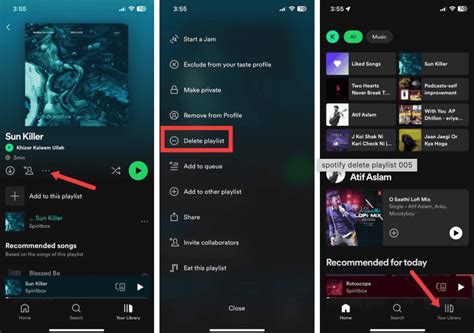 how to delete spotify playlist on android