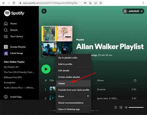 how to delete spotify playlist on ps4