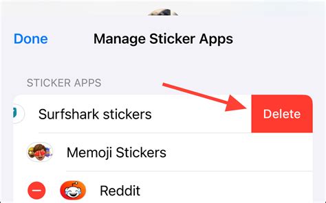 how to delete stickers on iphone keypad