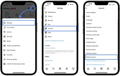 how to delete stored data on instagram iphone