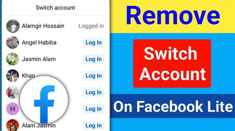 how to delete switch account on facebook lite