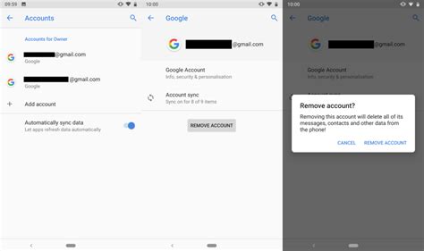how to delete sync data from gmail account