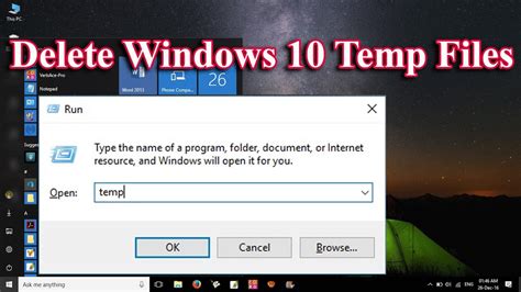 how to delete temp files from pc windows 10