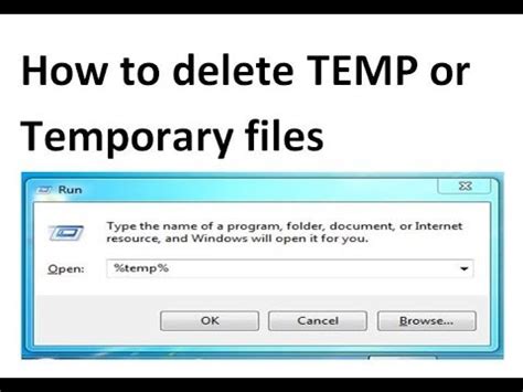 how to delete temp files on my computer