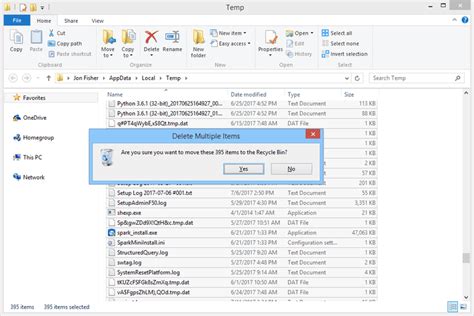 how to delete temporary files to speed up computer