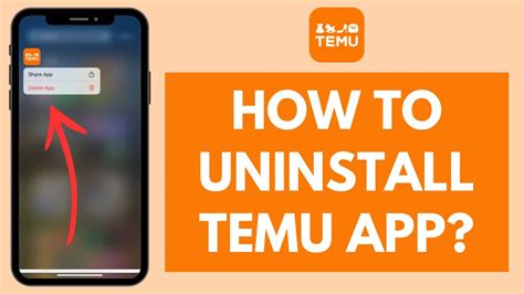 how to delete temu app from android phone