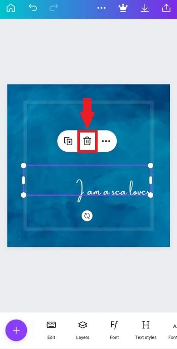 how to delete text box in canva