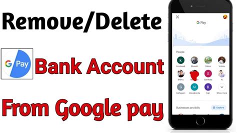 how to delete the account from google pay