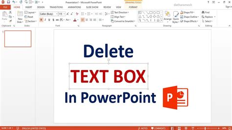 how to delete title box in powerpoint