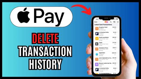 how to delete transaction history from apple pay