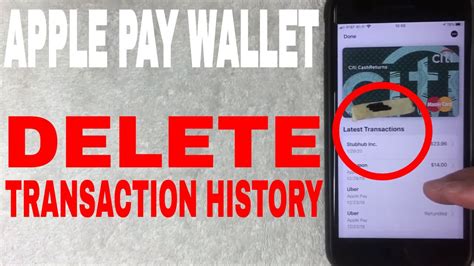 how to delete transactions on apple pay