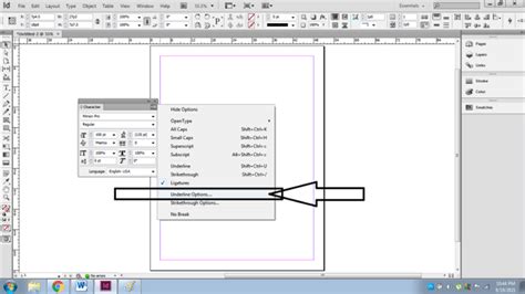 how to delete underline in indesign