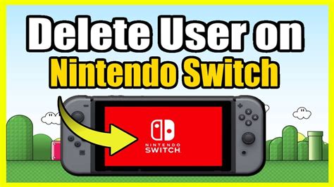 how to delete user on switch lite