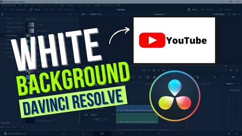 how to delete white background in davinci resolve