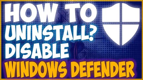 how to delete windows defender permanently