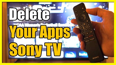 how to delete youtube app from sony smart tv