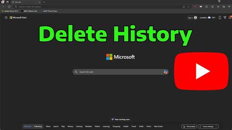 how to delete youtube history without an account