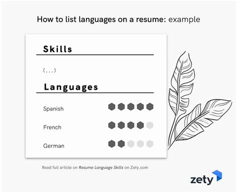 how to describe language level in cv