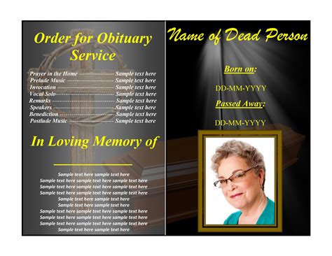 how to design a funeral program in word
