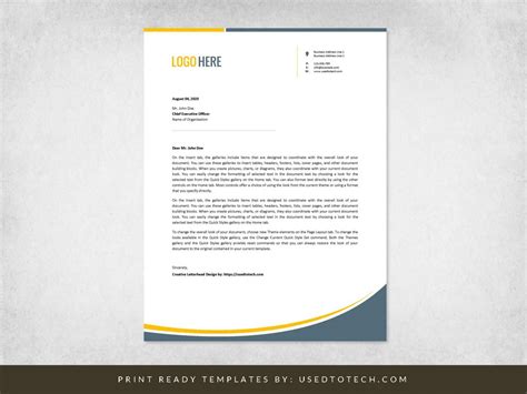 how to design a letterhead template in word