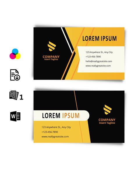 how to design a visiting card in word