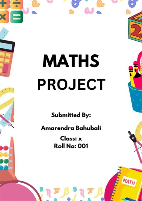 how to design maths assignment front page
