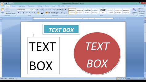 how to design text box in word