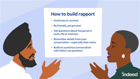 how to develop rapport from the guest example