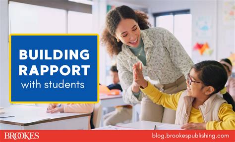 how to develop rapport with students