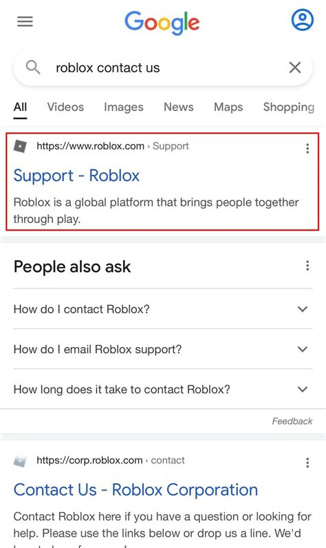 how to directly contact roblox