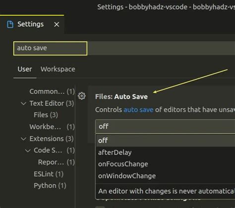 how to disable auto save in vscode