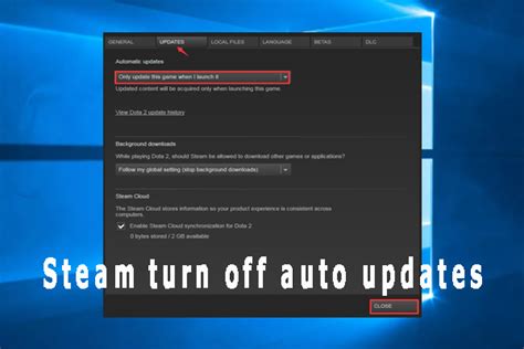 how to disable automatic updates on steam