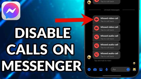 how to disable calls on messenger on iphone