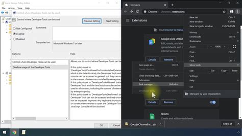 how to disable developer tools in chrome browser