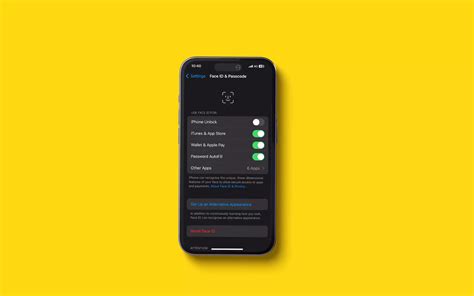 how to disable face recognition on iphone 15