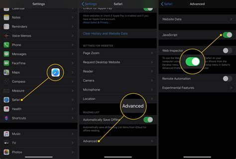 how to disable javascript in safari