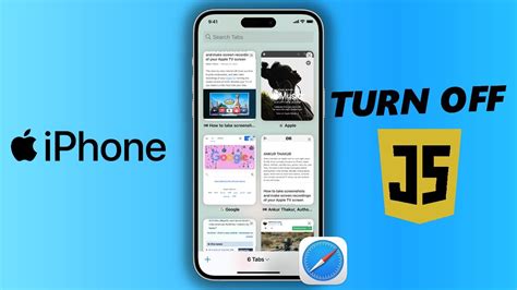 how to disable javascript in safari iphone