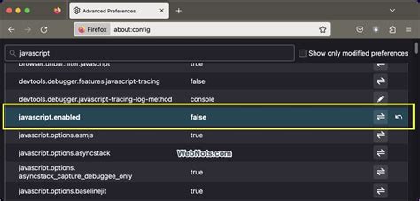 how to disable js in firefox browser