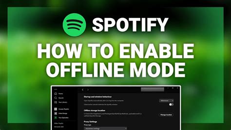 how to disable offline mode spotify pc