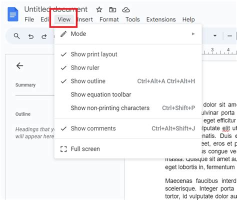 how to disable page breaks google docs